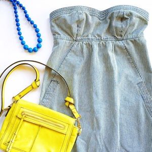 American Eagle Outfitters striped strapless dress